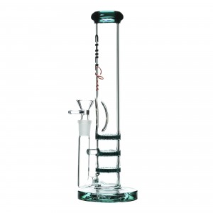 11" Chill Glass Triple HoneyComb Perc Water Pipe  [JLD-03]